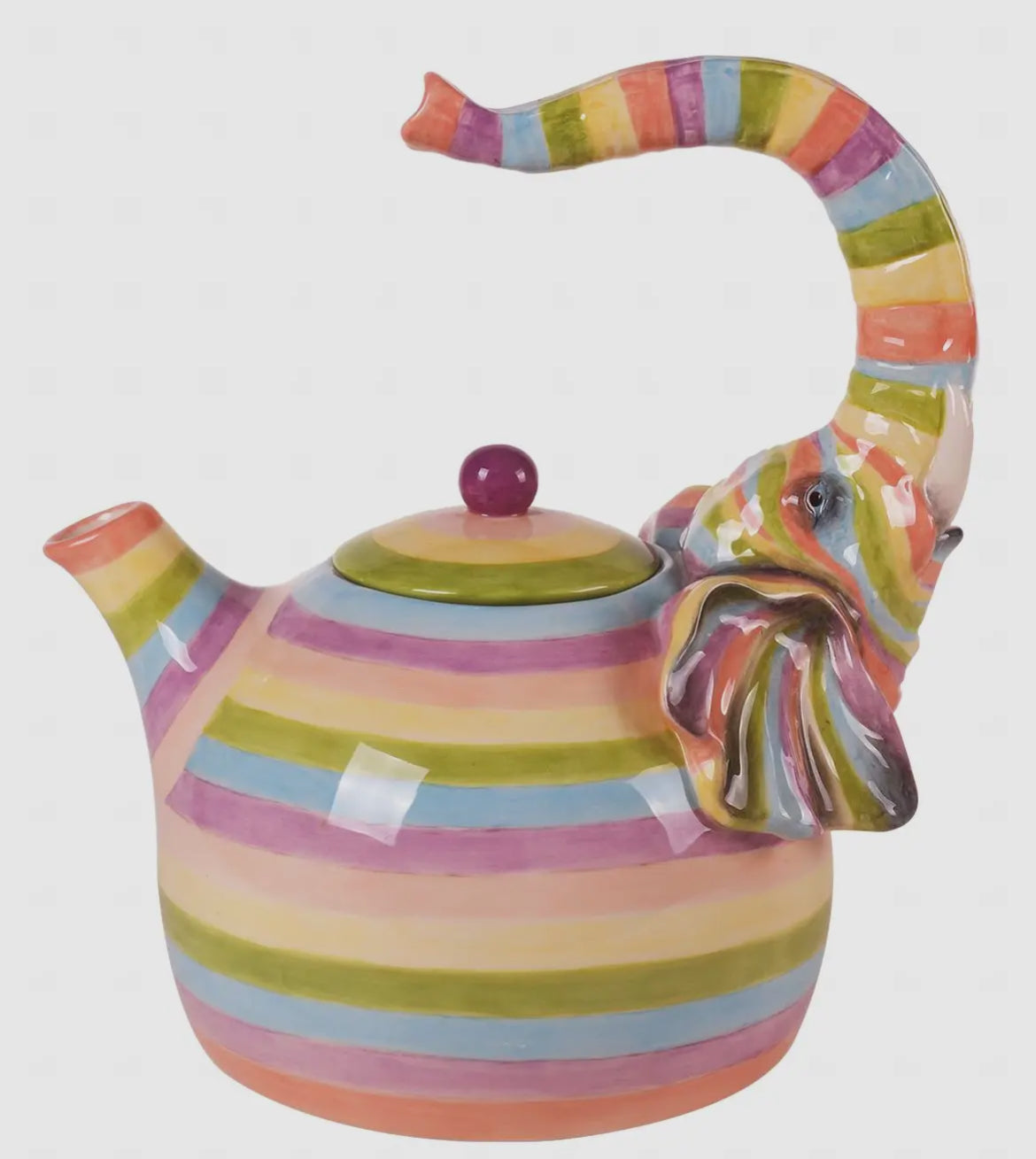 Colored Elephant Teapot