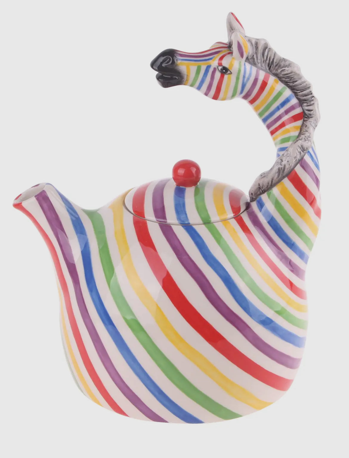 Colored Zebra Tea Pot