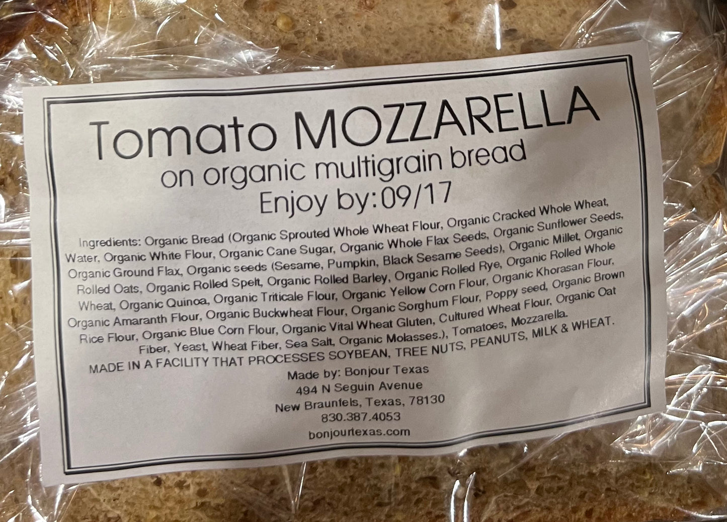 Tomato Mozzarella Sandwich