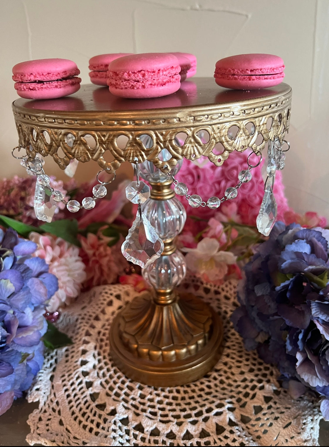 Crystal Draped Dessert Tray
